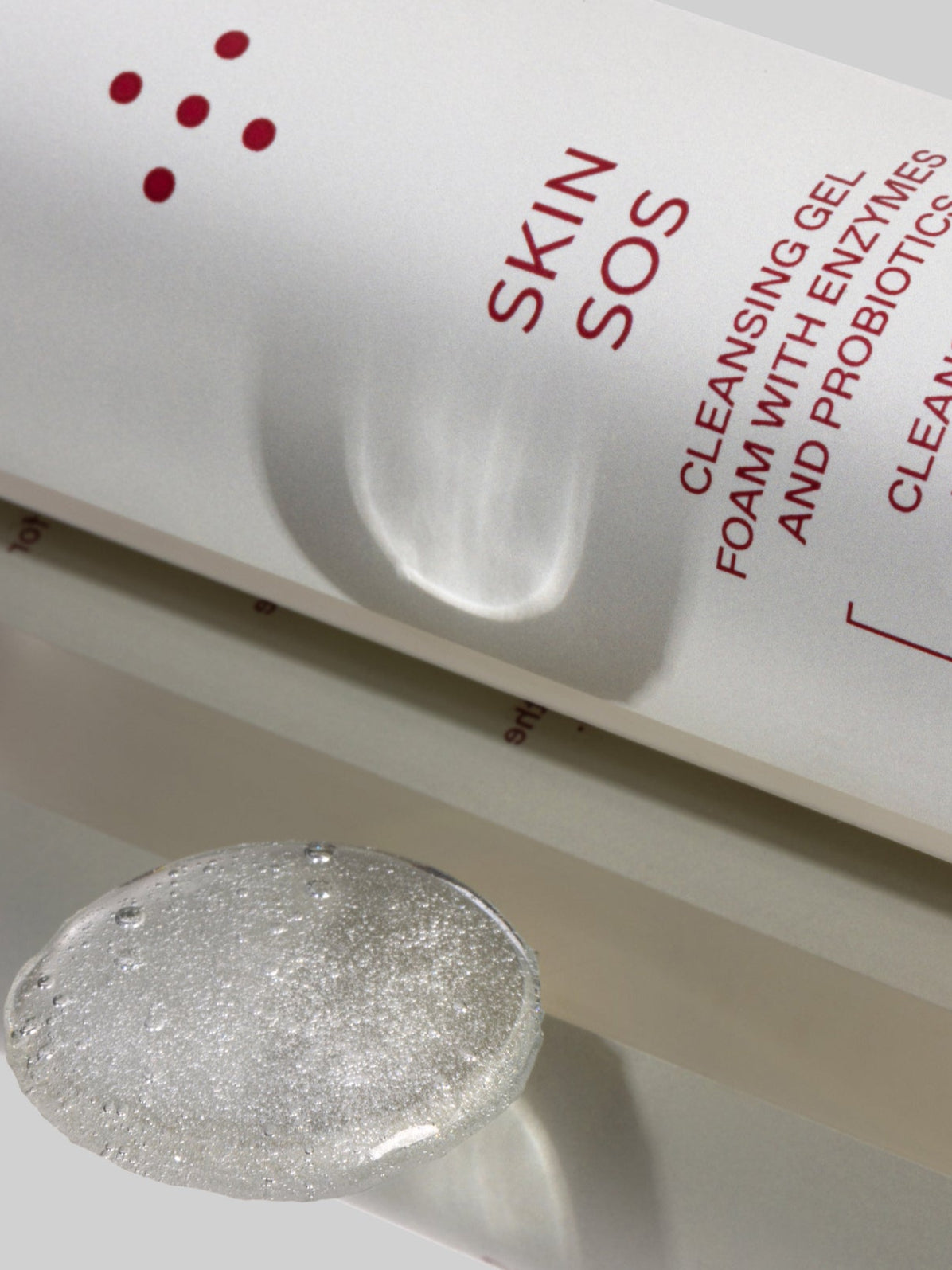 SkinSos cleansing gel foam with enzymes and probiotics